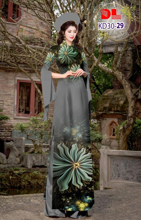 Vải Áo Dài Hoa In 3D AD KD30 15